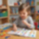 Child engaged in alphabet sound activity