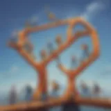 Conceptual visualization of teamwork and collaboration