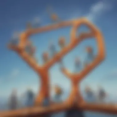 Conceptual visualization of teamwork and collaboration
