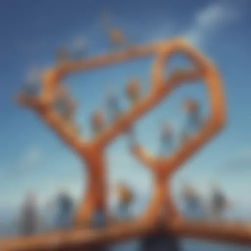 Conceptual visualization of teamwork and collaboration