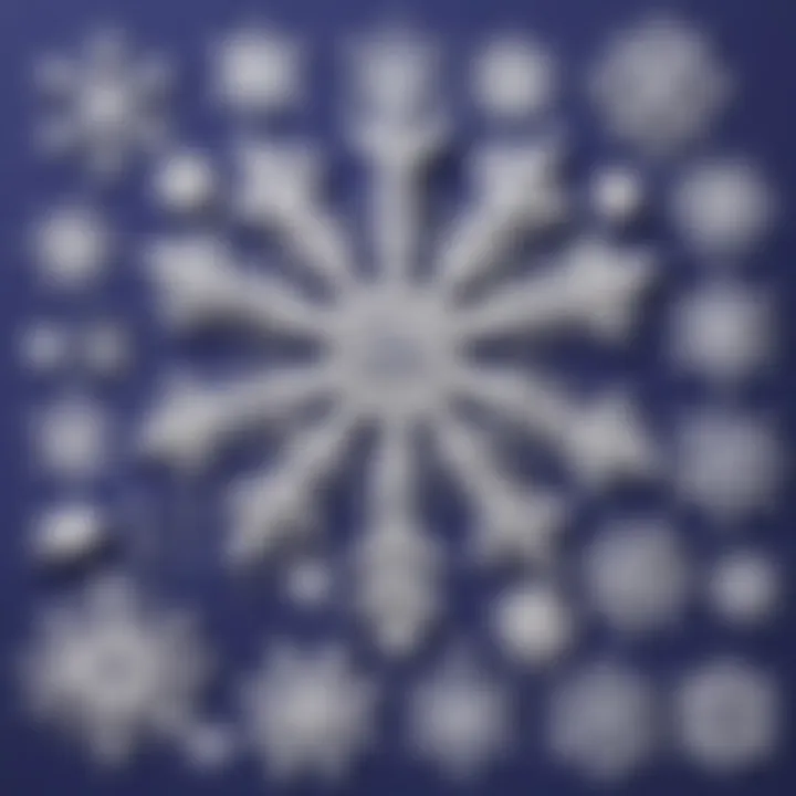 Art supplies and materials for snowflake crafting