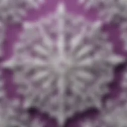 Intricate snowflake designs cut from paper