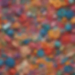 Colorful assortment of crafting materials for card making