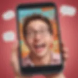 Creative prank messaging on a smartphone screen