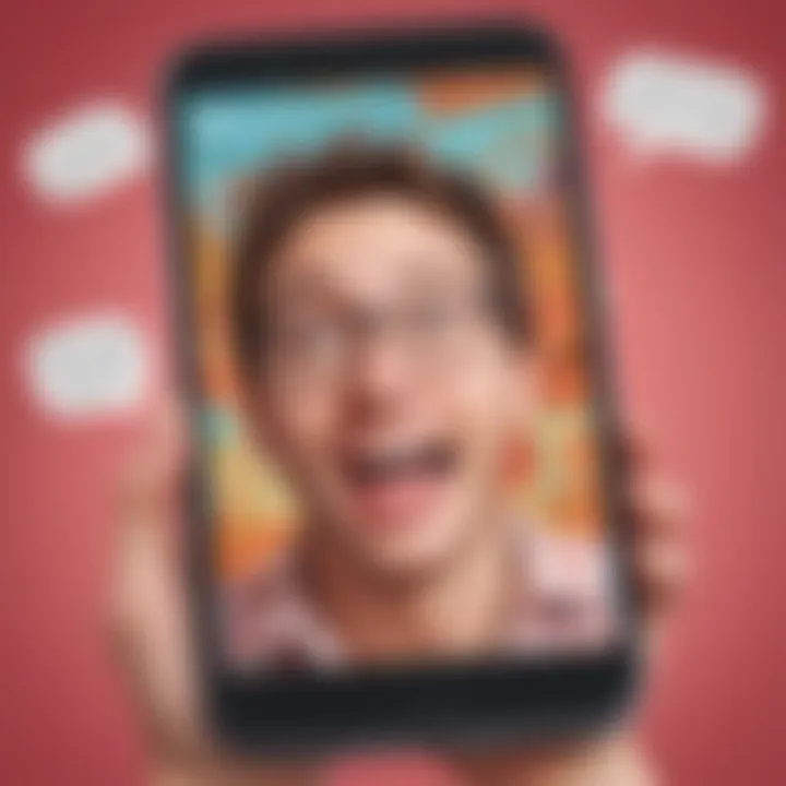 Creative prank messaging on a smartphone screen
