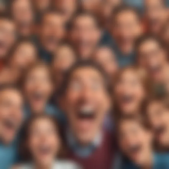 A diverse group sharing a joke