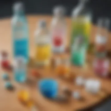 Ingredients for DIY Bubble Solution DIY bubble solution ingredients displayed on a table