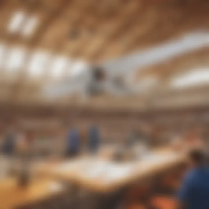 A competitive paper airplane event showcasing various participants and designs