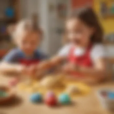 Creative Play with Dough Children engaging in creative play with dough