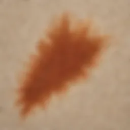 Close-up view of a carpet with set-in stains