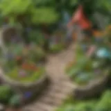 Colorful miniature fairy garden supplies
