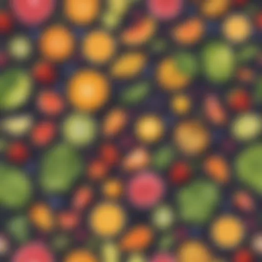 A vibrant array of fresh fruits and vegetables for smoothie preparation