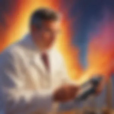 Unveiling Thermal Dynamics Scientist observing thermal changes