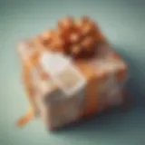 A beautifully wrapped gift with a heartfelt note attached, symbolizing gratitude