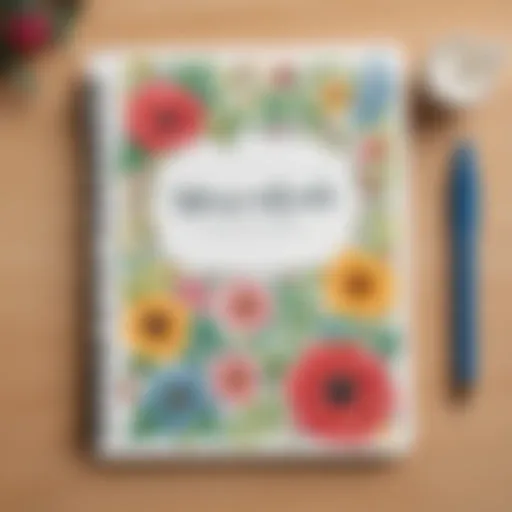 A personalized notebook with a heartfelt message for a teacher.