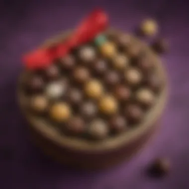 Artisanal Chocolate Truffles Luxurious artisanal chocolate truffles in a decorative box
