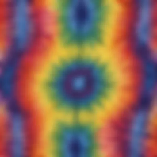 Colorful tie dye patterns on fabric
