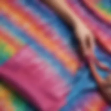 Technique demonstration for fabric folding