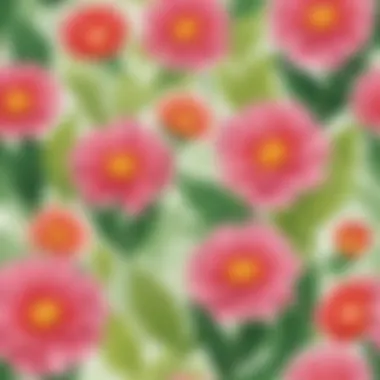Tissue Paper Flower Art Illustration of preschoolers making tissue paper flowers