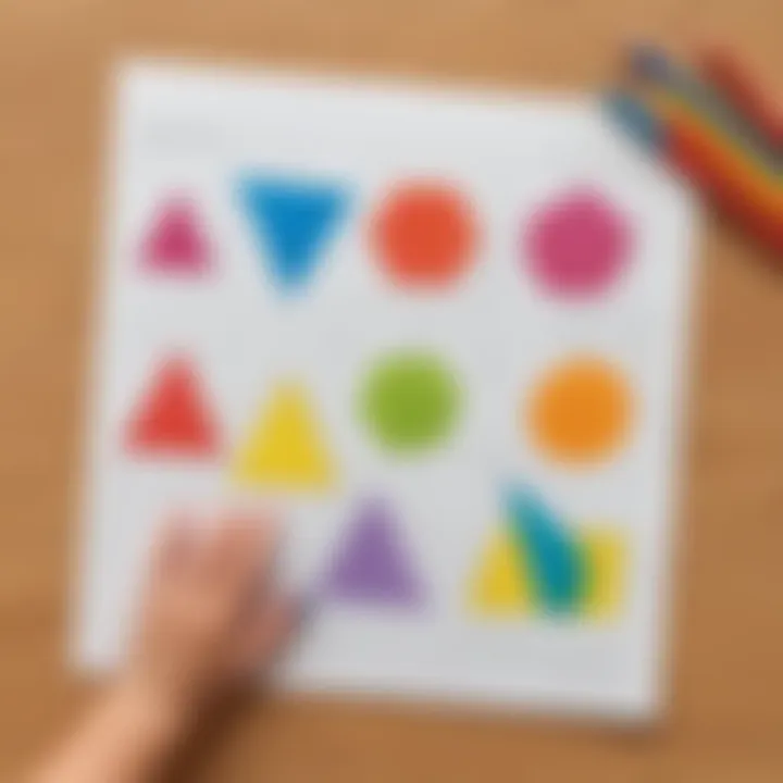 Engaging preschool tracing lines worksheet with various shapes