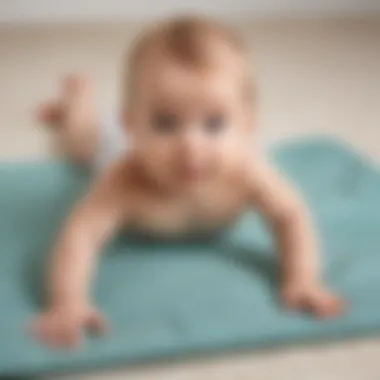Tummy Time for Strength Infant practicing tummy time on a soft mat