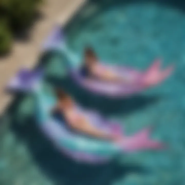 Twin Mermaid Tail Pool Floats