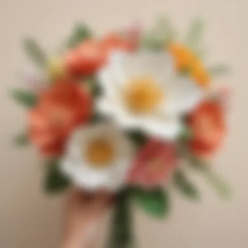 Elegant paper flower bouquet