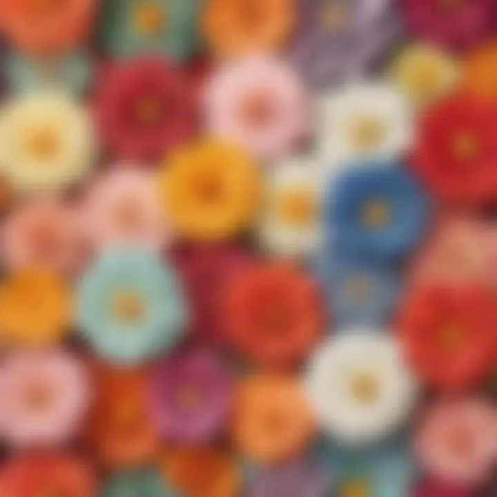 Variety of textured paper for flower making