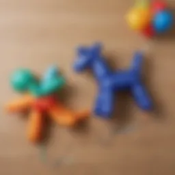 Creative balloon animals made with a balloon inflator