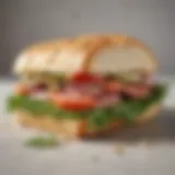 Gourmet sandwich with fresh ingredients