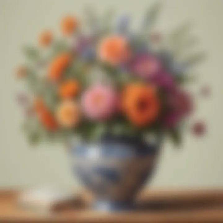 Fresh flowers in a stylish vase