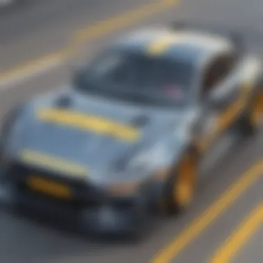 Racing tape protecting car's body during a competitive race