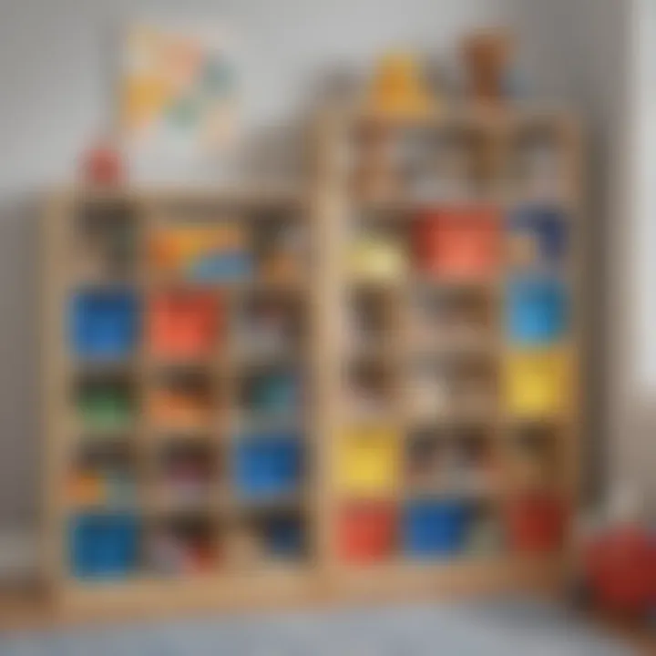 Functional toy storage cubbies for maximizing space