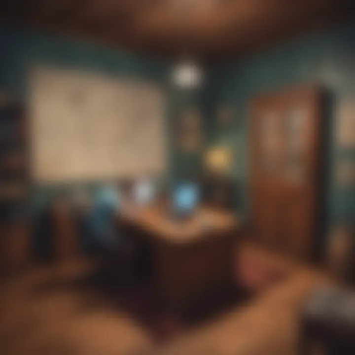 Virtual escape room challenge testing mental agility