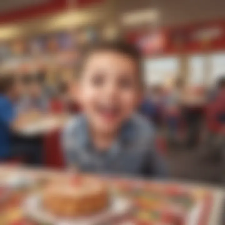 Birthday child enjoying games at Chuck E. Cheese
