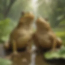 Frog and Toad sharing a moment of joy in nature