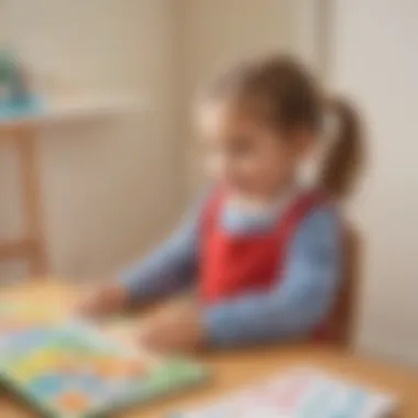 Child Engaged in Fun Number Game A child engaged in a number game
