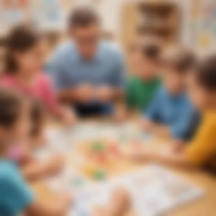 Interactive teaching session with children