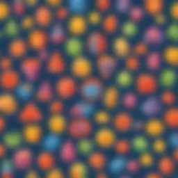 Colorful shapes displayed for children to learn