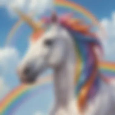 Magical Unicorn with Rainbow Mane