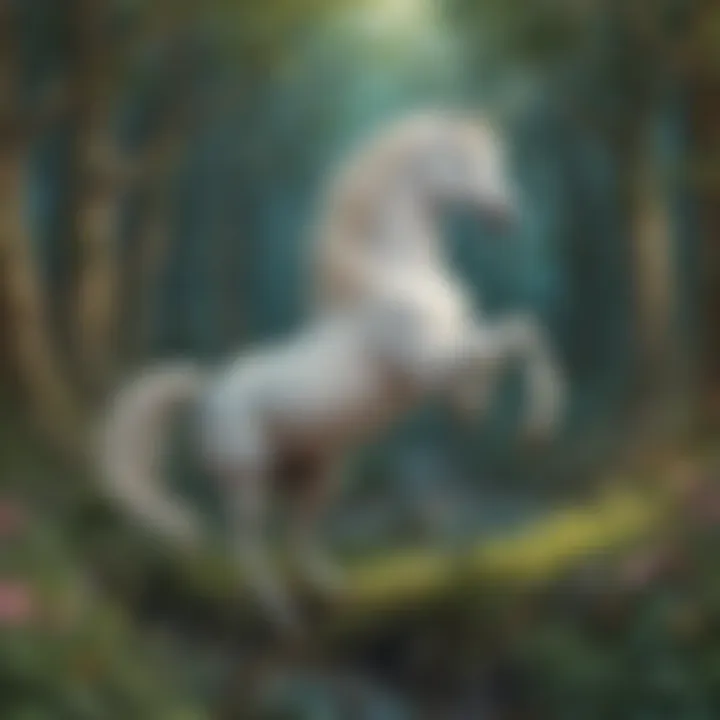 Mystical Unicorn in Enchanted Forest