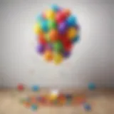 Creative prank setup with balloons and confetti