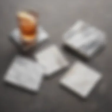 Sleek Marble Coaster Set