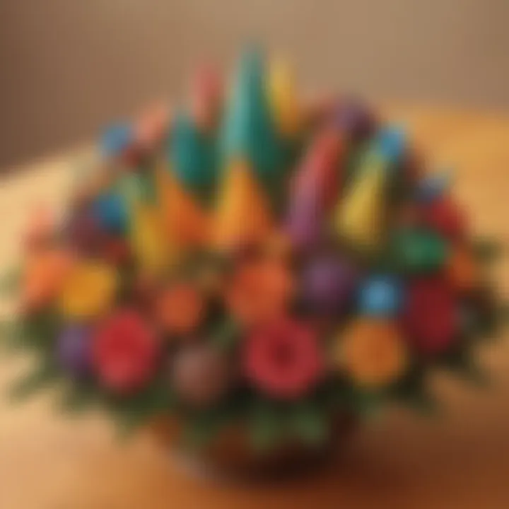 Crafting a unique centerpiece with plastic cones