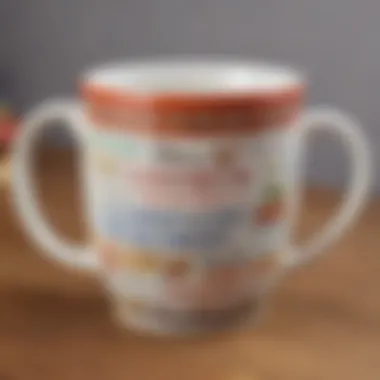 Handcrafted ceramic mug with a teacher-themed design