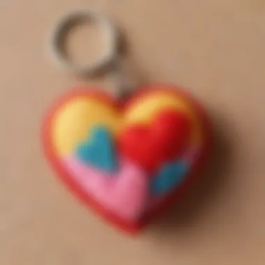 Felt Heart Keychain