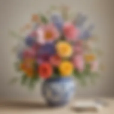 Delicate floral arrangement in a stylish vase