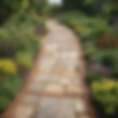 Elegant Garden Pathway Transformation DIY paving stone installation in a garden setting