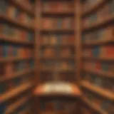 Bookshelf filled with knowledge