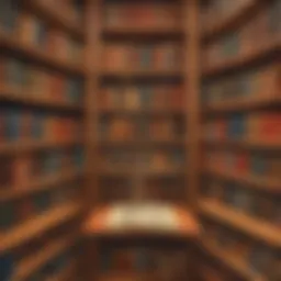 Bookshelf filled with knowledge